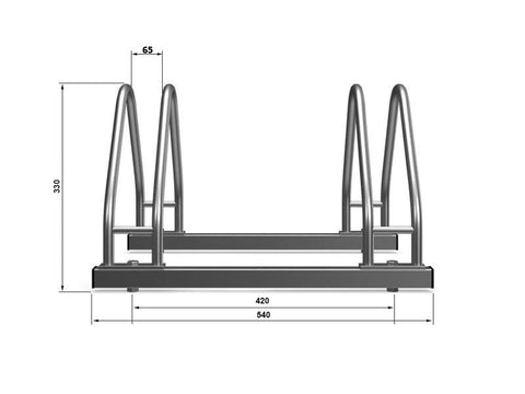 A-MODEL Fietsenrek 2 Fietsen RVS
