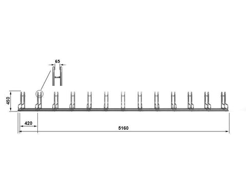 L-MODEL Fietsenrek 13 Fietsen GEGALVANISEERD GRAFIET