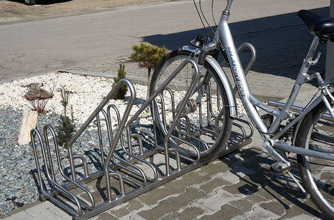 L-MODEL BARRIERE Fietsenrek 3 Fietsen RVS