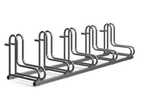 L-MODEL Fietsenrek 5 Fietsen GEGALVANISEERD GRAFIET