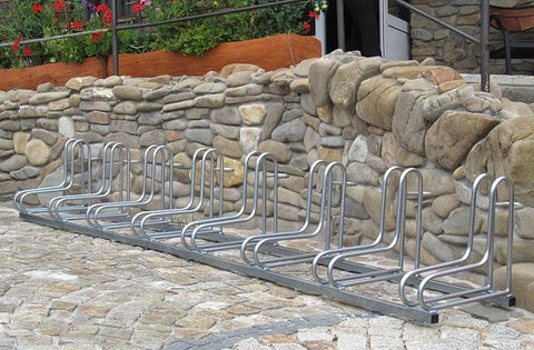 L-MODEL Fietsenrek 8 Fietsen RVS