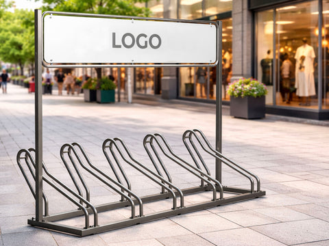 Fietsenrek met Reclamebord / Bedrijfslogo