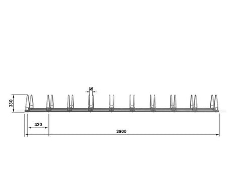 A-MODEL Fietsenrek 10 Fietsen GEGALVANISEERD STAAL