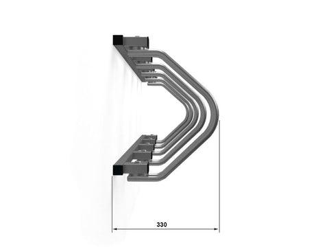 C-MODEL Wandfietsenrek 2 Fietsen GEGALVANISEERD GRAFIET