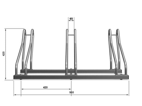 J-MODEL Fietsenrek 3 Fietsen GEGALVANISEERD STAAL