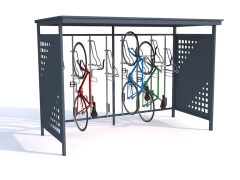 IV Fietsenstalling 8 fietsen VERZINKT GESCHILDERD voor betonneren