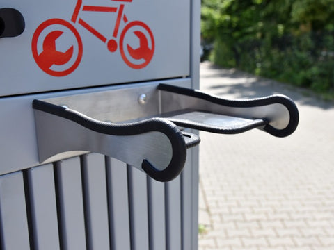 Fietsreparatiestation GEGALVANISEERD ZILVER