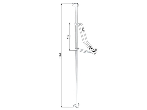 Fiets ophangsysteem 1 fiets voor brede banden RVS